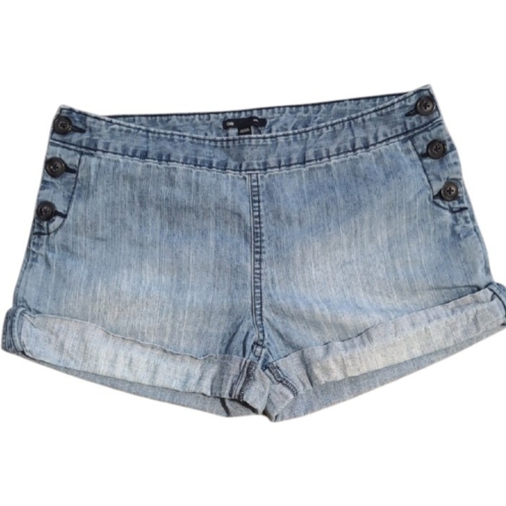 Gap Women's High‑Waisted Button‑Front Denim Shorts – Size 6